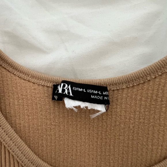 Zara Cropped Brown Tank Top - Picture 4 of 4